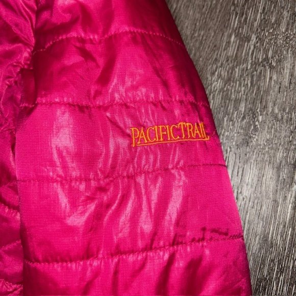 Pacific Trail Winter Jacket Girl Youth Size 14 Large Junior Hot Pink Orange EUC - Picture 3 of 5